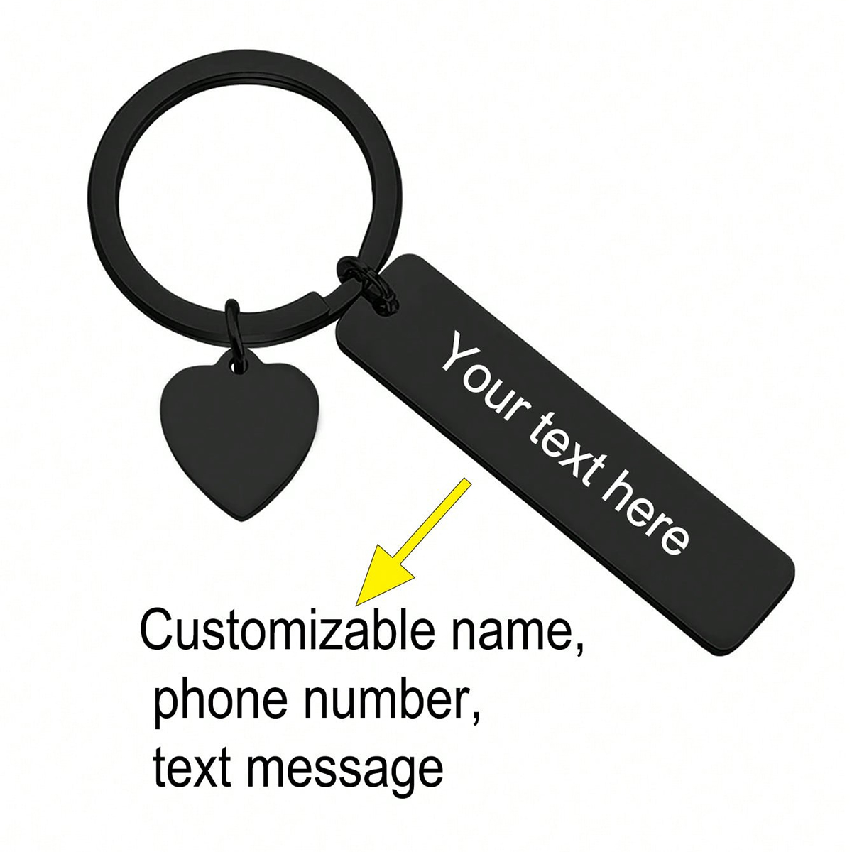 Custom Text Keychain Personali - مراجعة Initial Ring Custom وسعره
