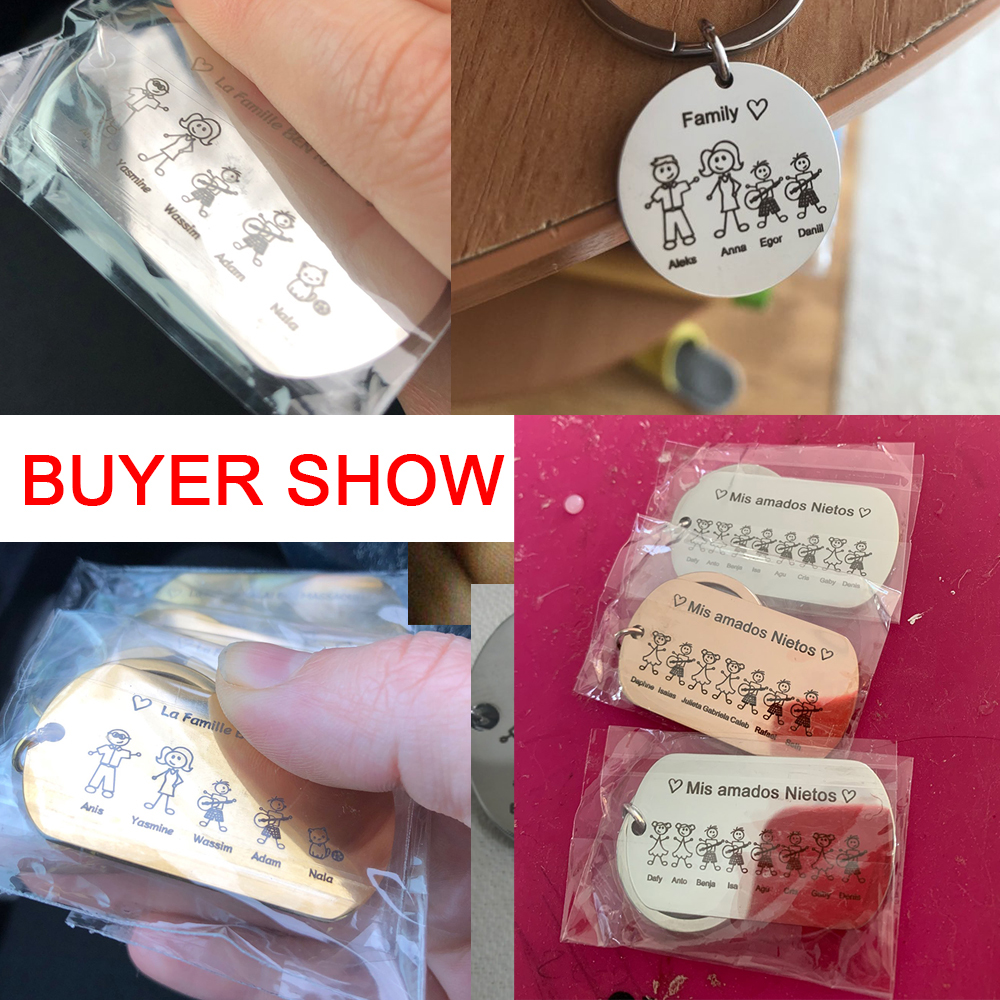 Family Personalized Keychain C - مراجعة Initial Ring Custom وسعره