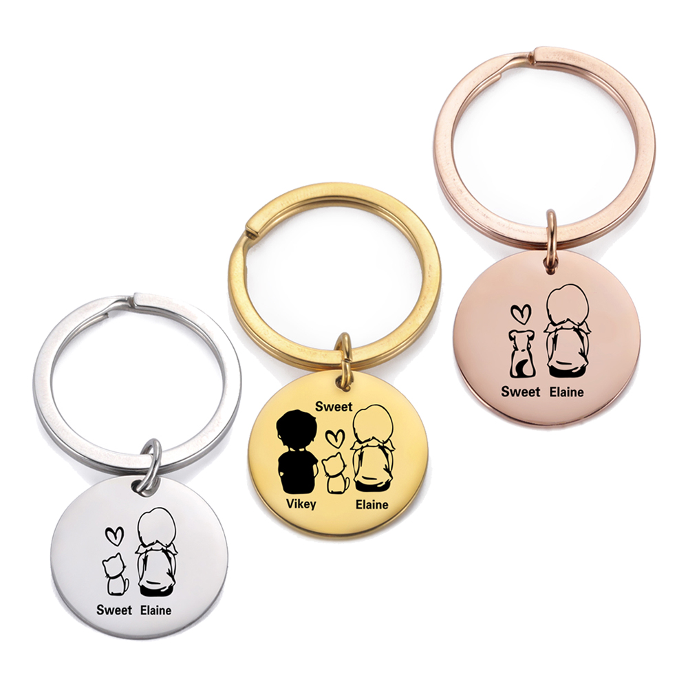 Family Personalized Keychain C - مراجعة Initial Ring Custom وسعره
