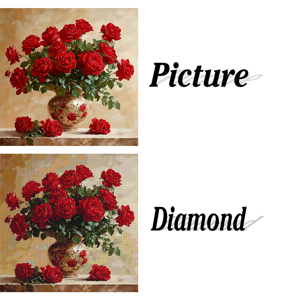 Rose Diamond Painting Full Squ - مراجعة Photo Mosaic Print وسعره