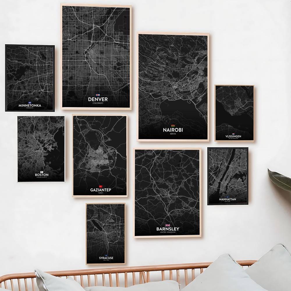 Paris London New York CUSTOM C - مراجعة Custom Map Poster وسعره