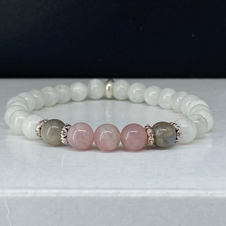 New Moonstone, Labradorite and - مراجعة Coordinates Bracelet وسعره