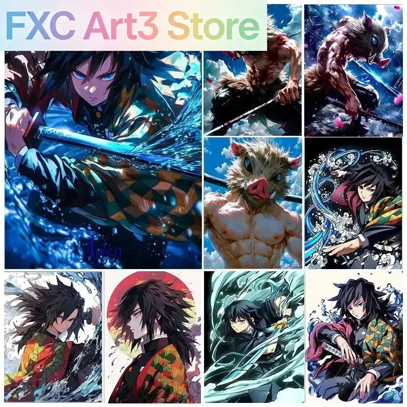Frameless,1PCS Demon Slayer Fu - مراجعة Photo Mosaic Print وسعره