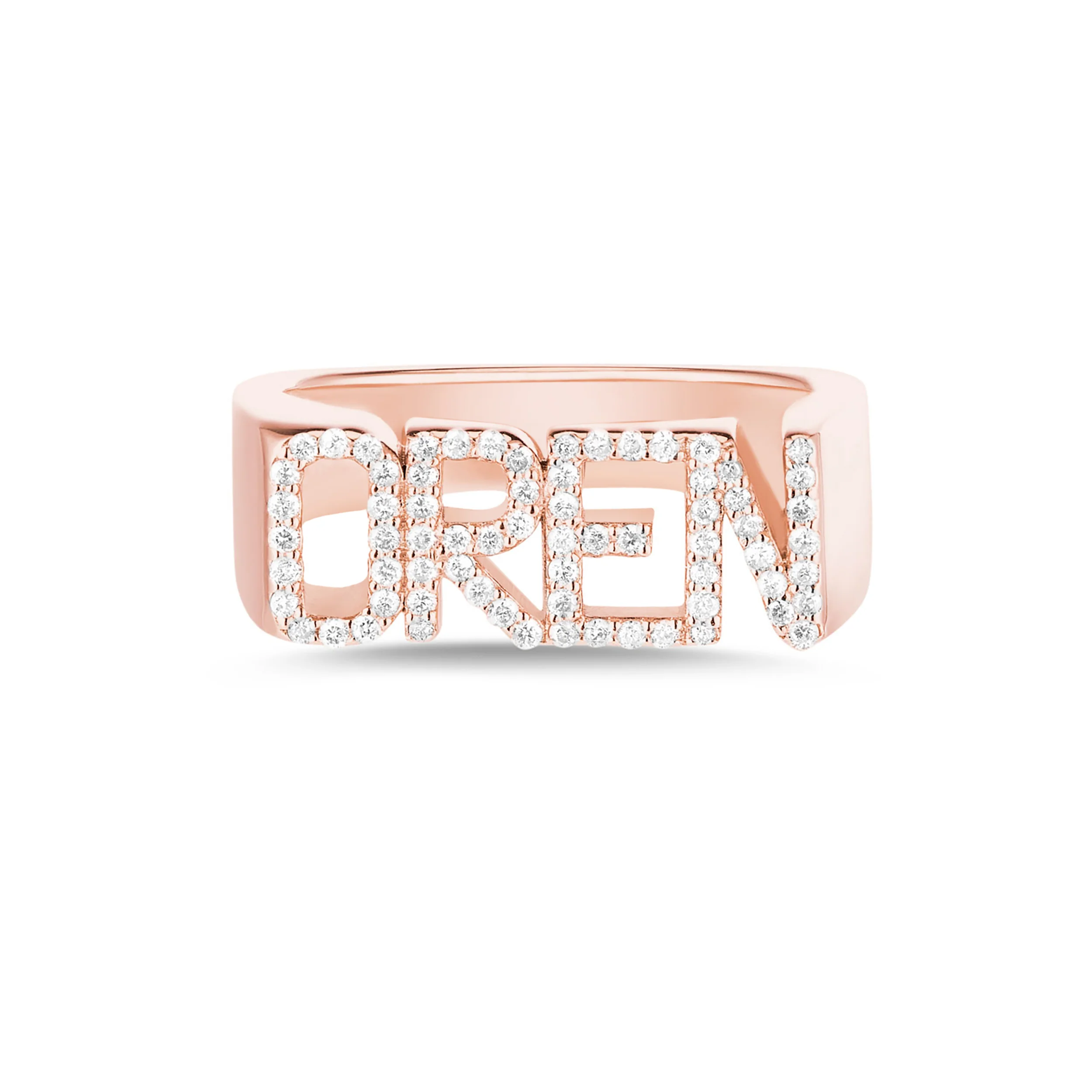 3D Name Ring Custom Diamond Na - مراجعة Initial Ring Custom وسعره