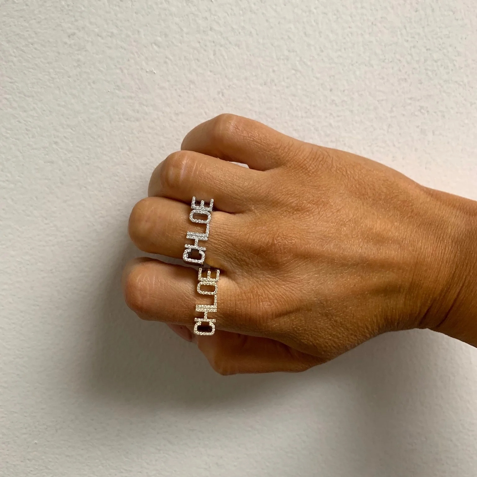 3D Name Ring Custom Diamond Na - مراجعة Initial Ring Custom وسعره