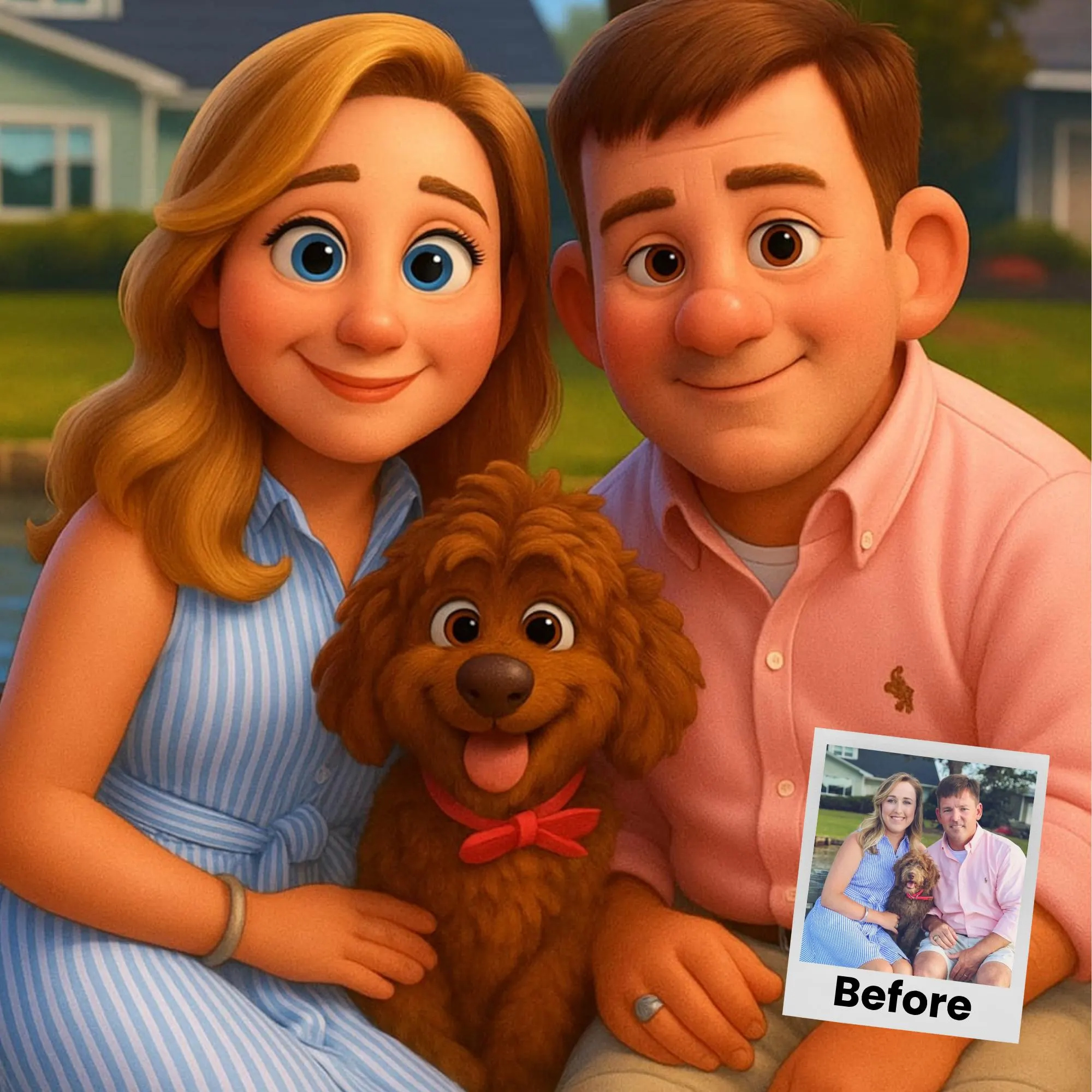 Custom Animated Character Fami - مراجعة Pet Portrait Custom وسعره