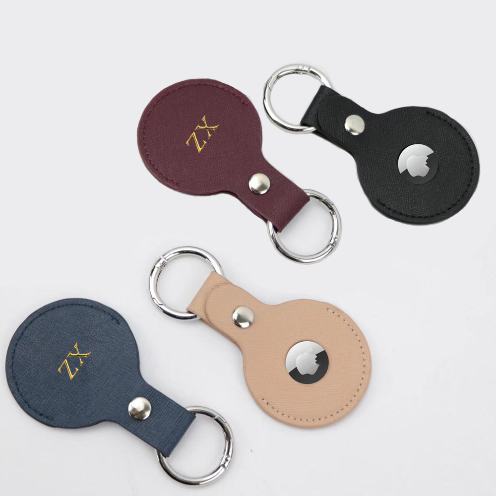 Custom Gold initial letters Fo - مراجعة Monogram Keychain Leather وسعره