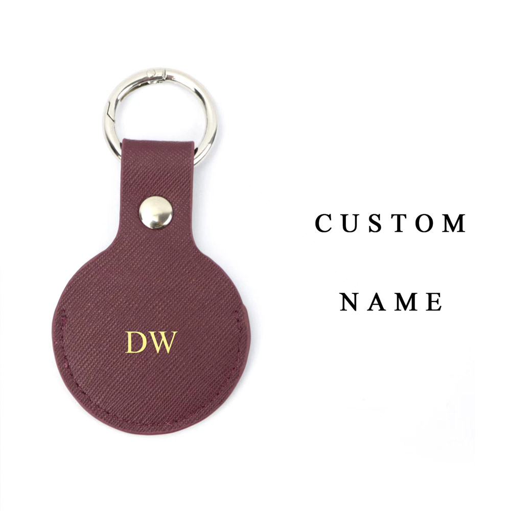 Custom Gold initial letters Fo - مراجعة Monogram Keychain Leather وسعره