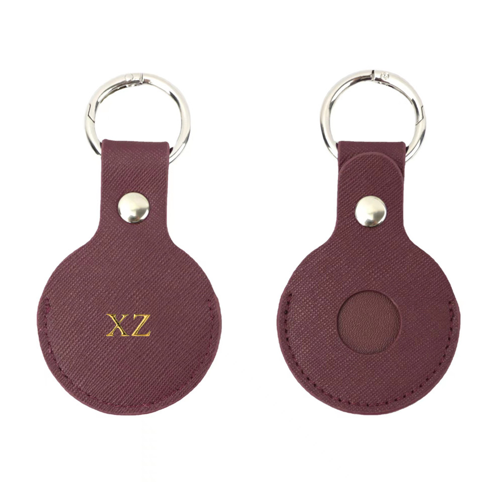 Custom Gold initial letters Fo - مراجعة Monogram Keychain Leather وسعره