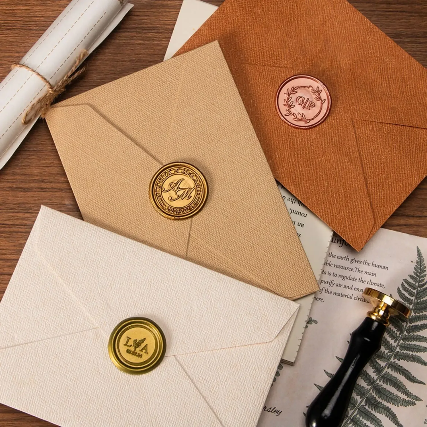 Custom Wax Seal Stamp Kit Doub - مراجعة Wax Seal Letter Kit وسعره