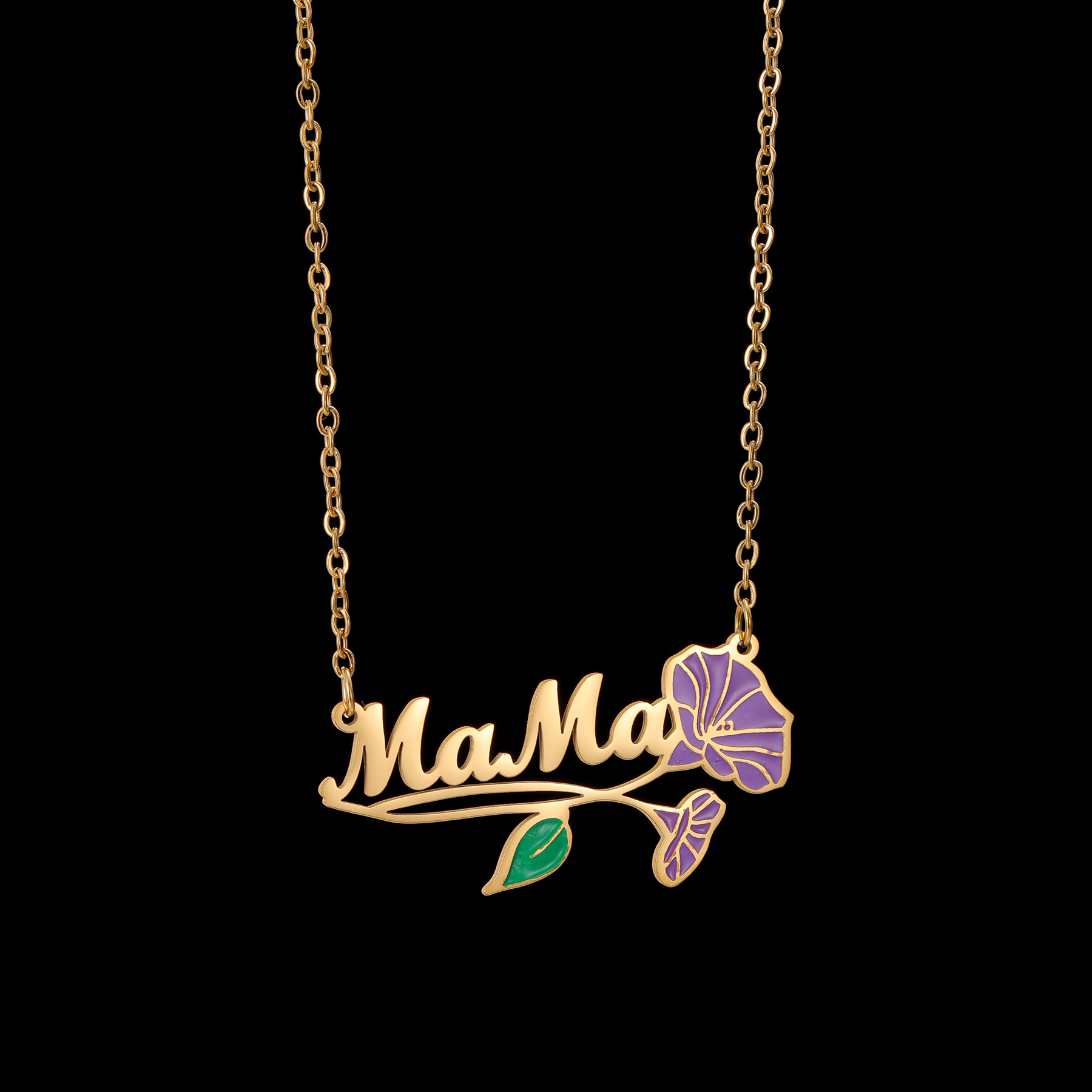 Acheerup Personalized Name UV  - مراجعة Birth Flower Necklace وسعره