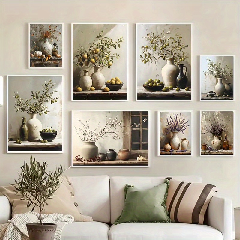 1pc Frameless  Retro Still Lif - مراجعة Family Tree Print وسعره