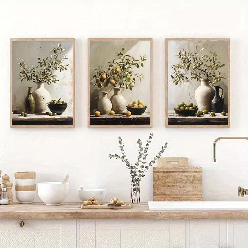 1pc Frameless  Retro Still Lif - مراجعة Family Tree Print وسعره