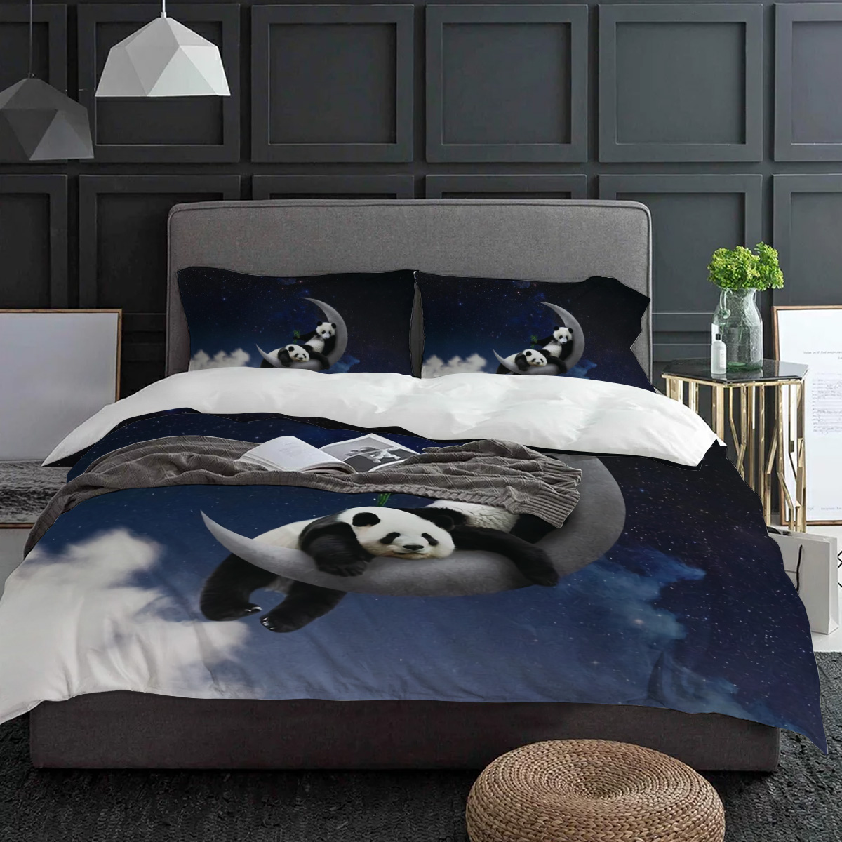 Moon Night Sky Panda Bamboo St - مراجعة Custom Night Sky وسعره
