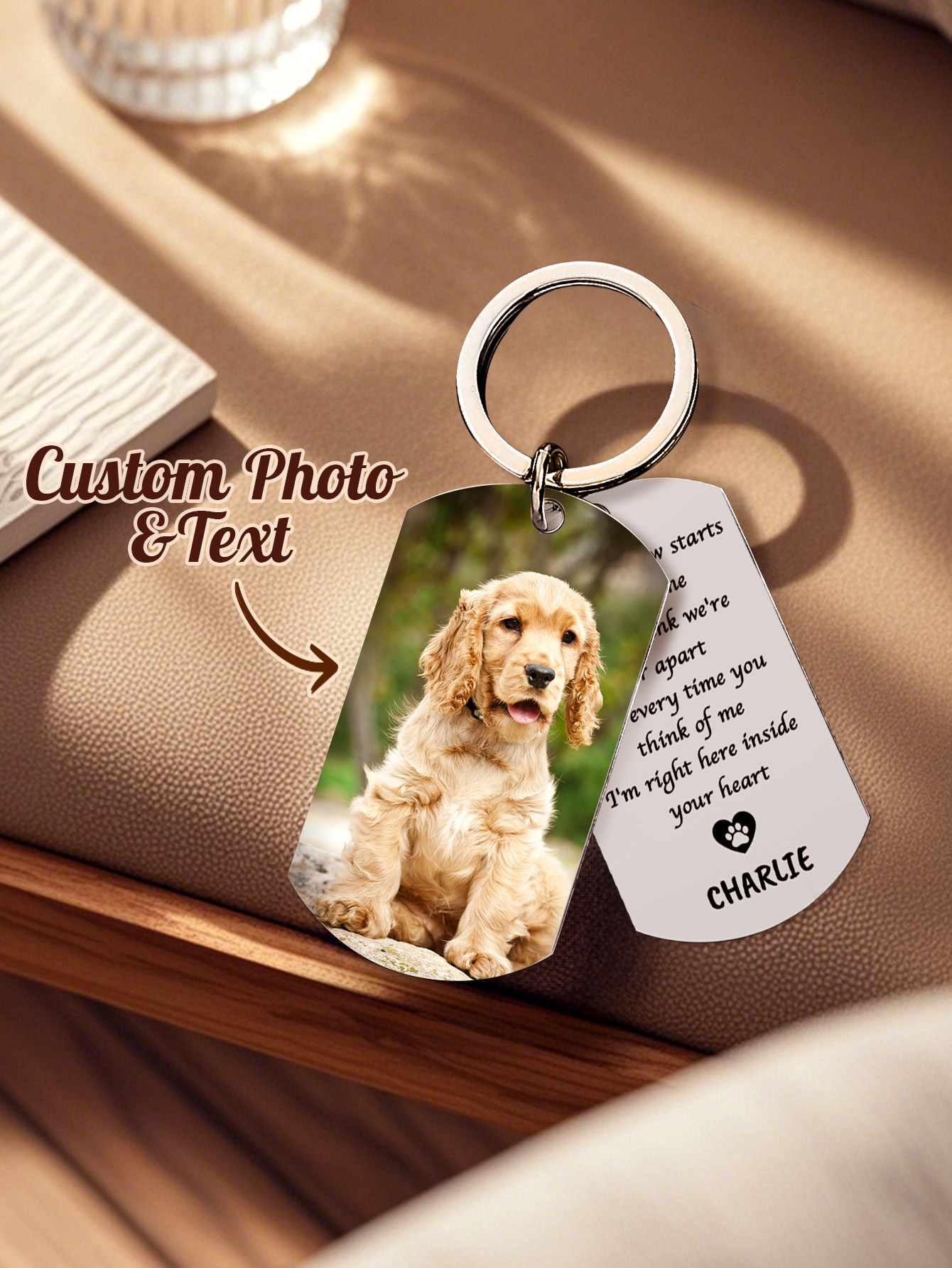 Personalized Pet Photo Keychai - مراجعة Pet Portrait Custom وسعره