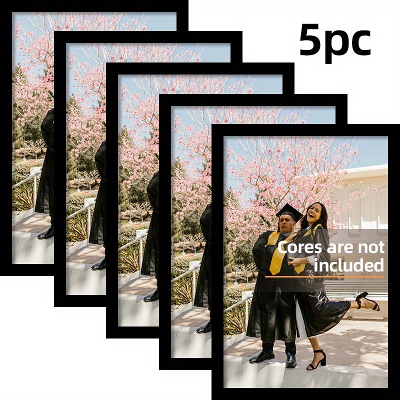 5-Piece Set A4 Black Wooden Ph - مراجعة Engraved Wood Frame وسعره