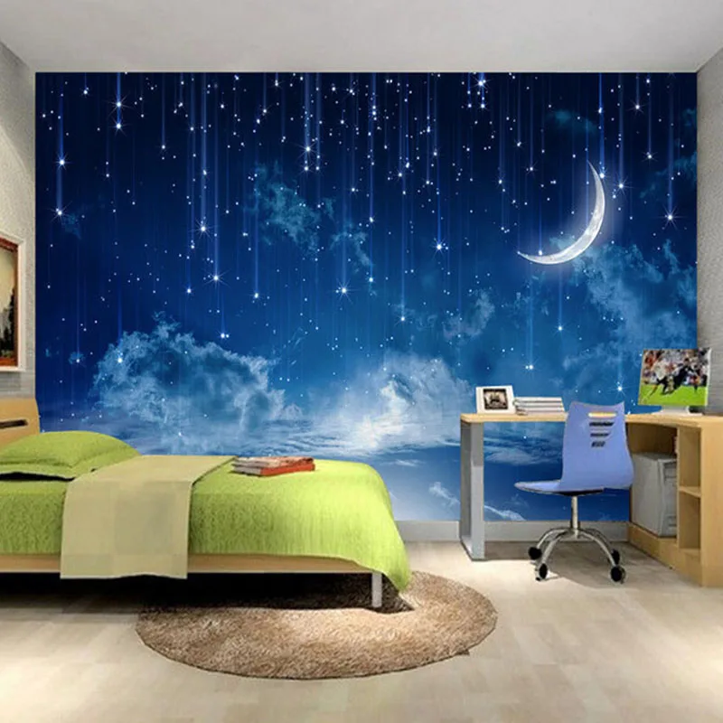 Mural Wallpaper Custom Blue Ni - مراجعة Custom Night Sky وسعره