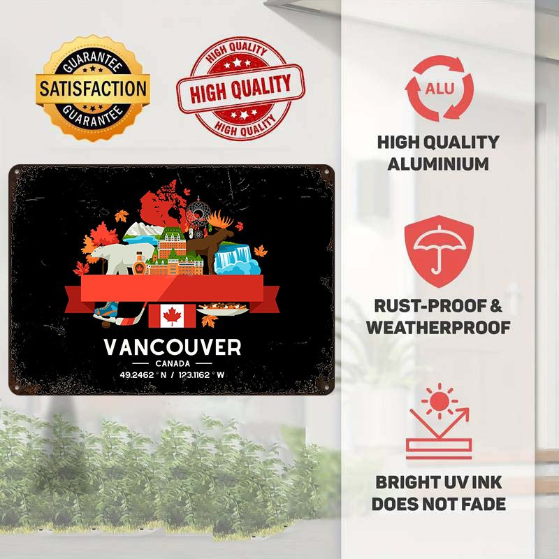 Vancouver City Map Printed Pos - مراجعة Custom Map Poster وسعره