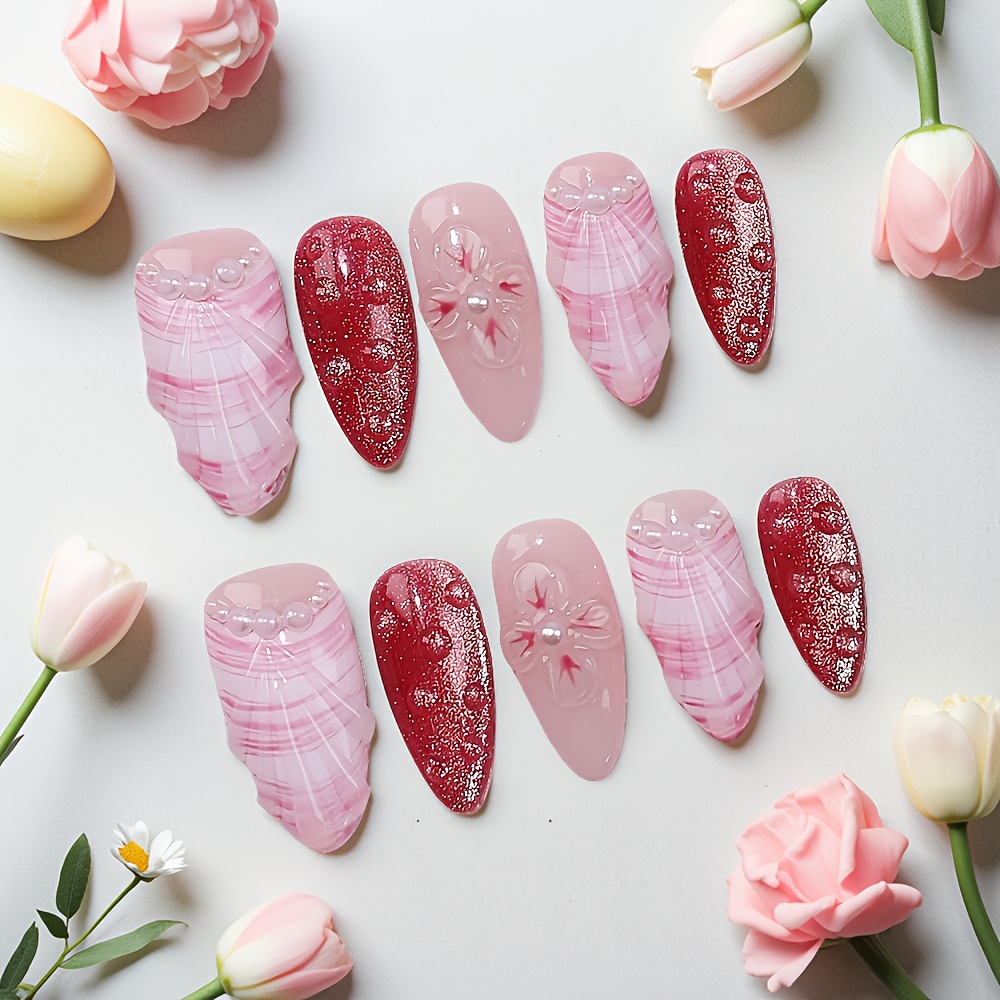 10pcs Medium Almond Handmade P - مراجعة Pressed Flower Art وسعره