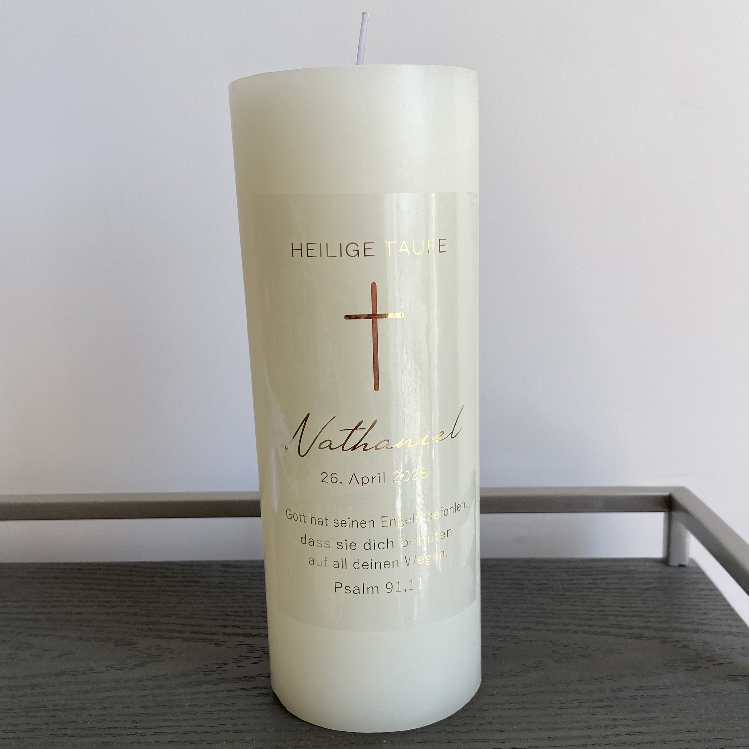 Personalized My Holy Baptism C - مراجعة Personalised Candle Label وسعره