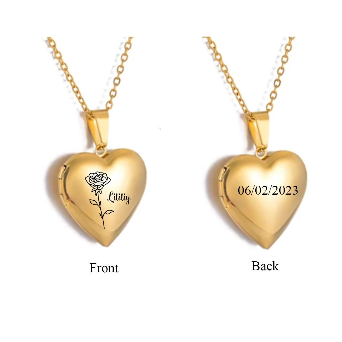 Custom Personalized Heart Birt - مراجعة Birth Flower Necklace وسعره