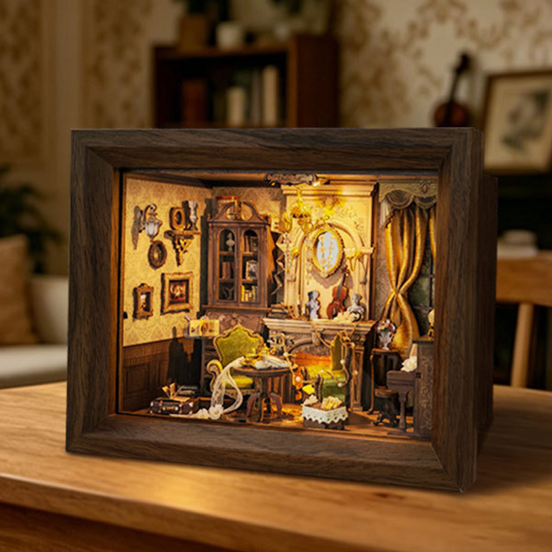 DIY Wooden Glimmer Hall Photo  - مراجعة Engraved Wood Frame وسعره
