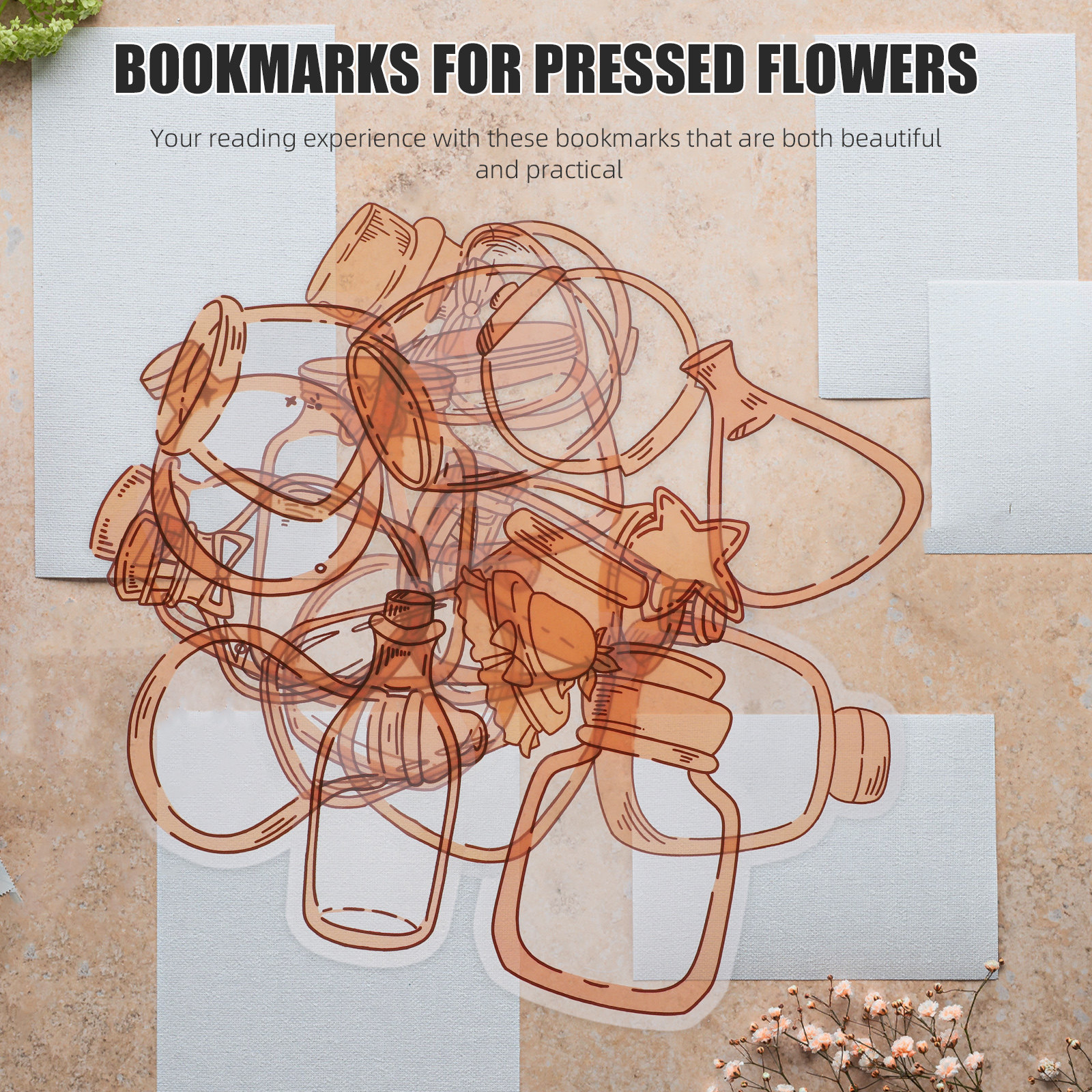 20 Sheets Pressed Dried Flower - مراجعة Dried Flower Bookmark وسعره