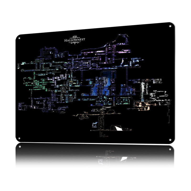 Hollow Knight Hallownest Map L - مراجعة Custom Map Poster وسعره
