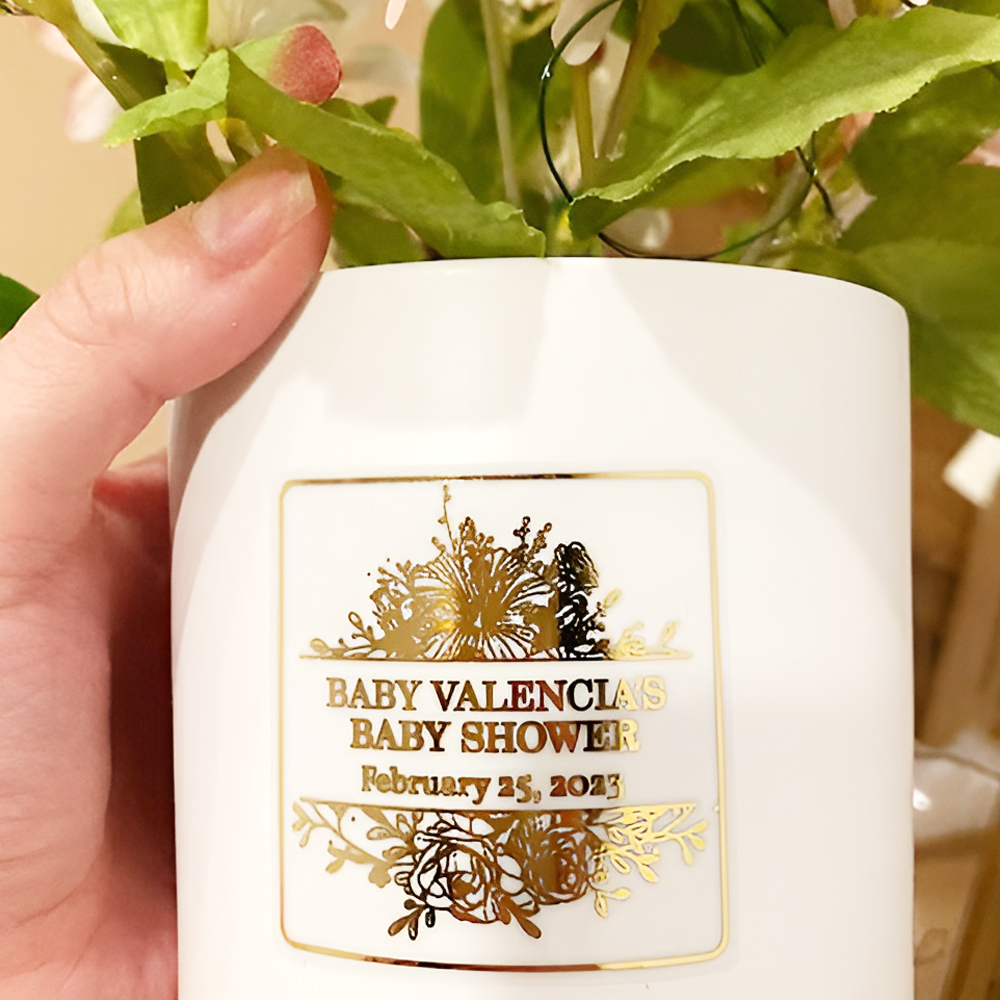 50 sheets Personalized Wedding - مراجعة Personalised Candle Label وسعره