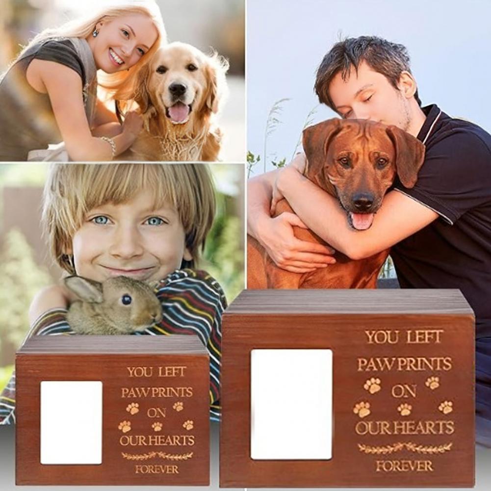 Wooden Pet Urn Solid Wood with - مراجعة Engraved Wood Frame وسعره