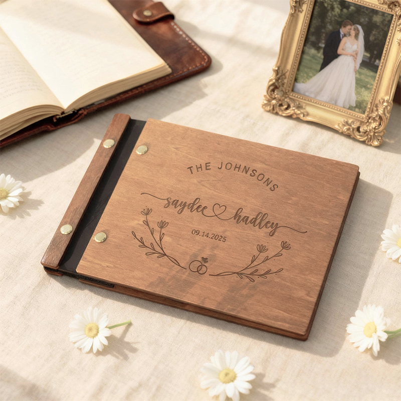 Personalized Wooden Wedding Gu - مراجعة Custom Photo Book وسعره