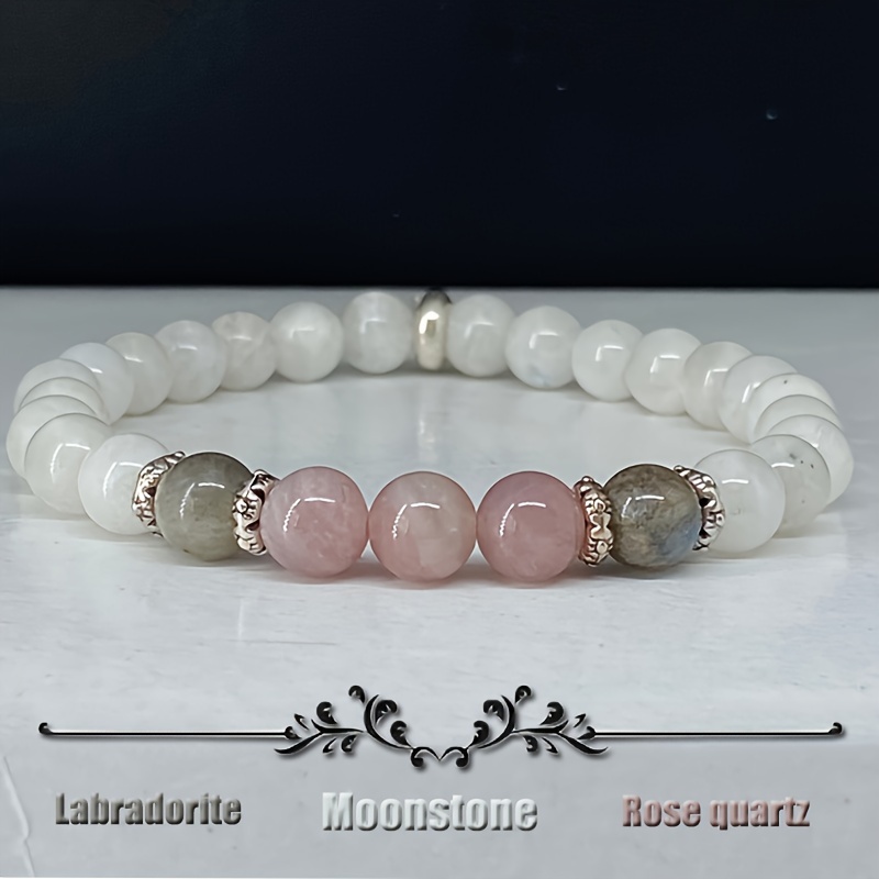 1pc/Moonstone, Labradorite and - مراجعة Coordinates Bracelet وسعره
