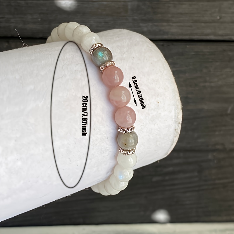 1pc/Moonstone, Labradorite and - مراجعة Coordinates Bracelet وسعره