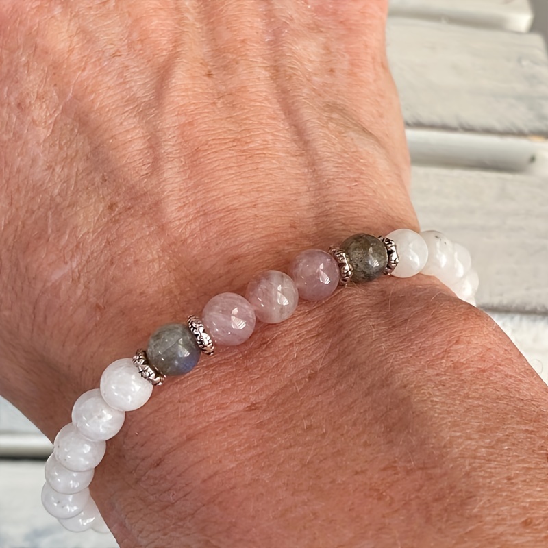 1pc/Moonstone, Labradorite and - مراجعة Coordinates Bracelet وسعره