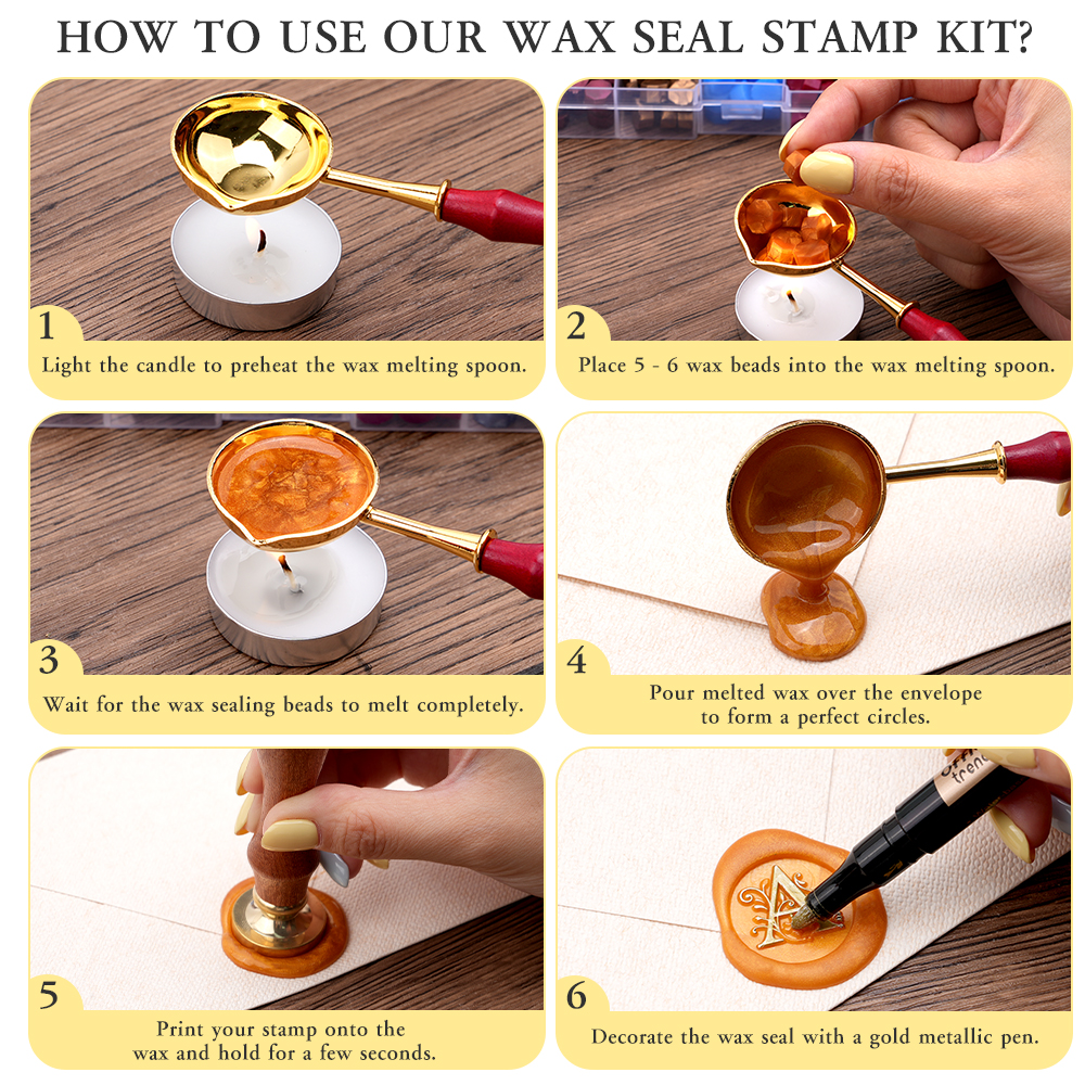 A-Z letter Wax Seal Stamp Kit  - مراجعة Wax Seal Letter Kit وسعره
