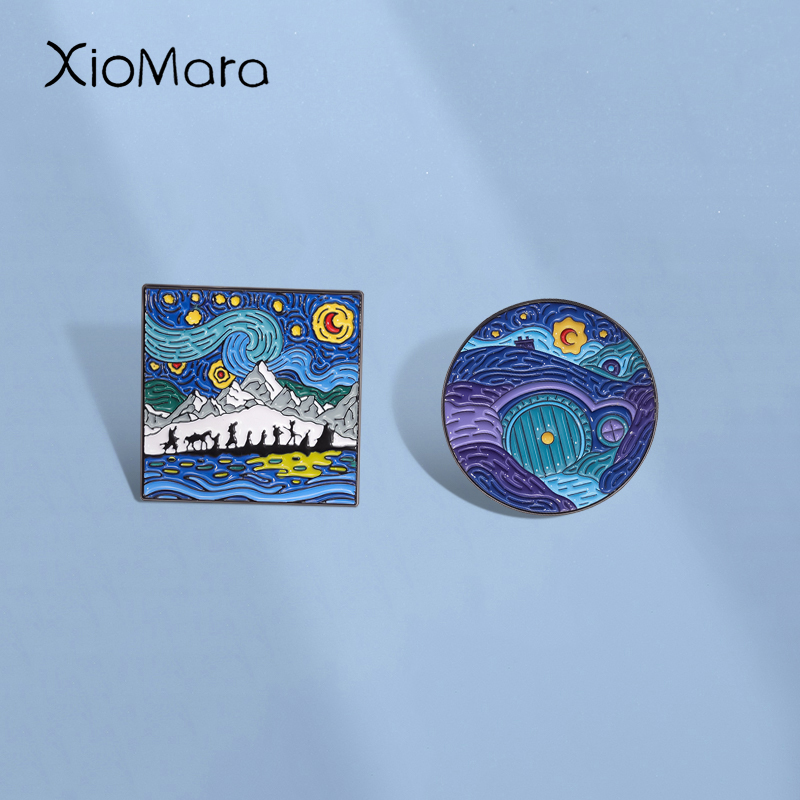 Night Sky Oil Painting Enamel  - مراجعة Custom Night Sky وسعره