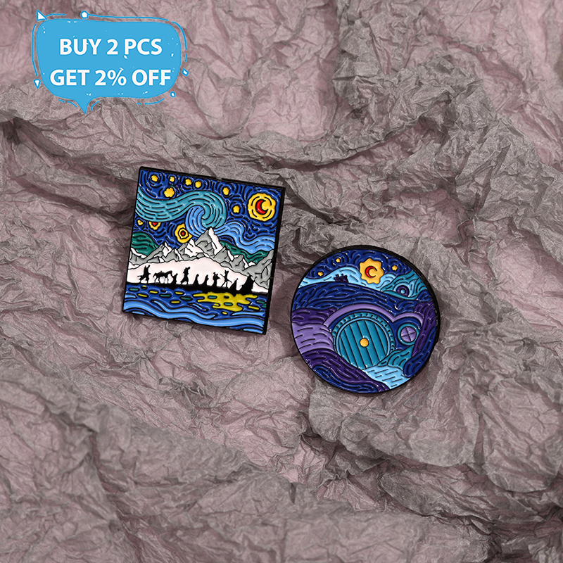 Night Sky Oil Painting Enamel  - مراجعة Custom Night Sky وسعره