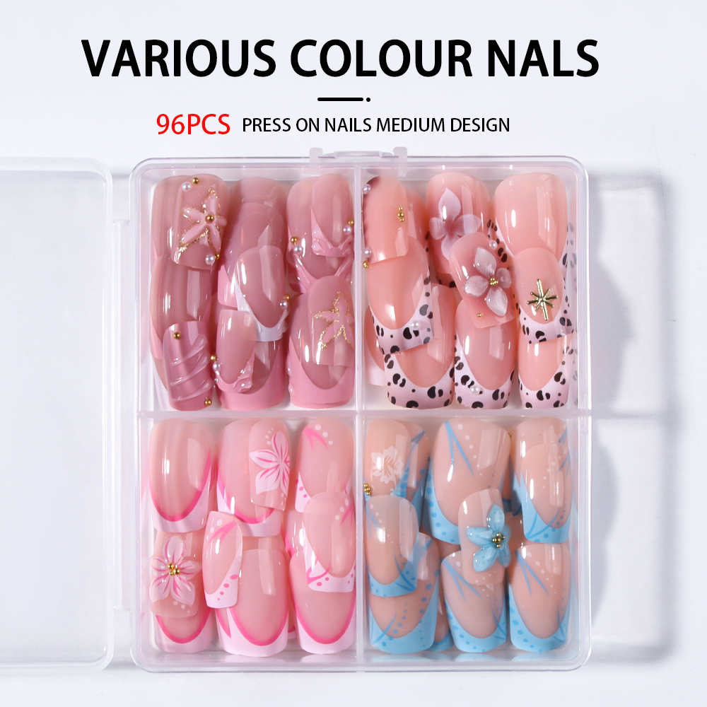 96Pcs(4Mixed) Square shape Nai - مراجعة Pressed Flower Art وسعره