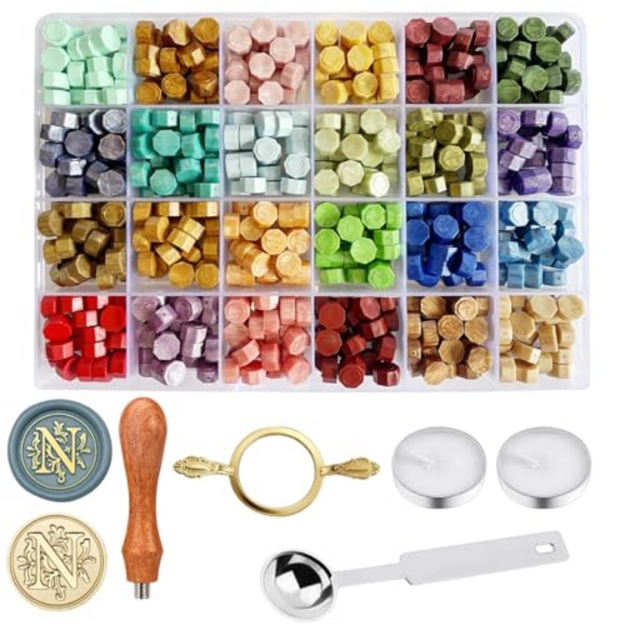 Wax Seal Stamp Kit - Sealing W - مراجعة Wax Seal Letter Kit وسعره