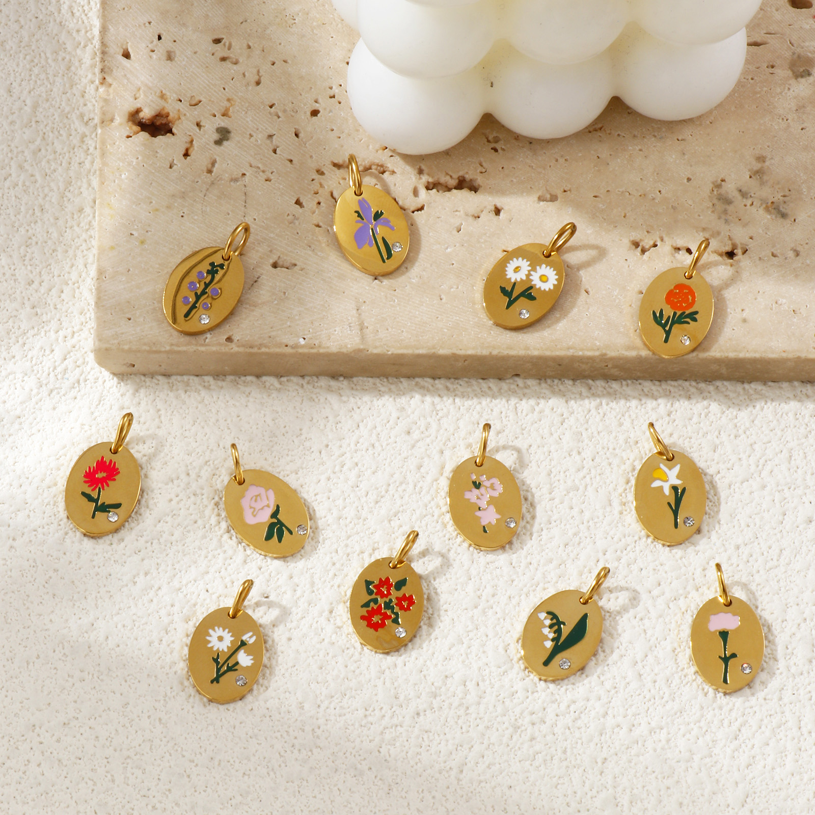 1 Piece 304 Stainless Steel Bi - مراجعة Birth Flower Necklace وسعره