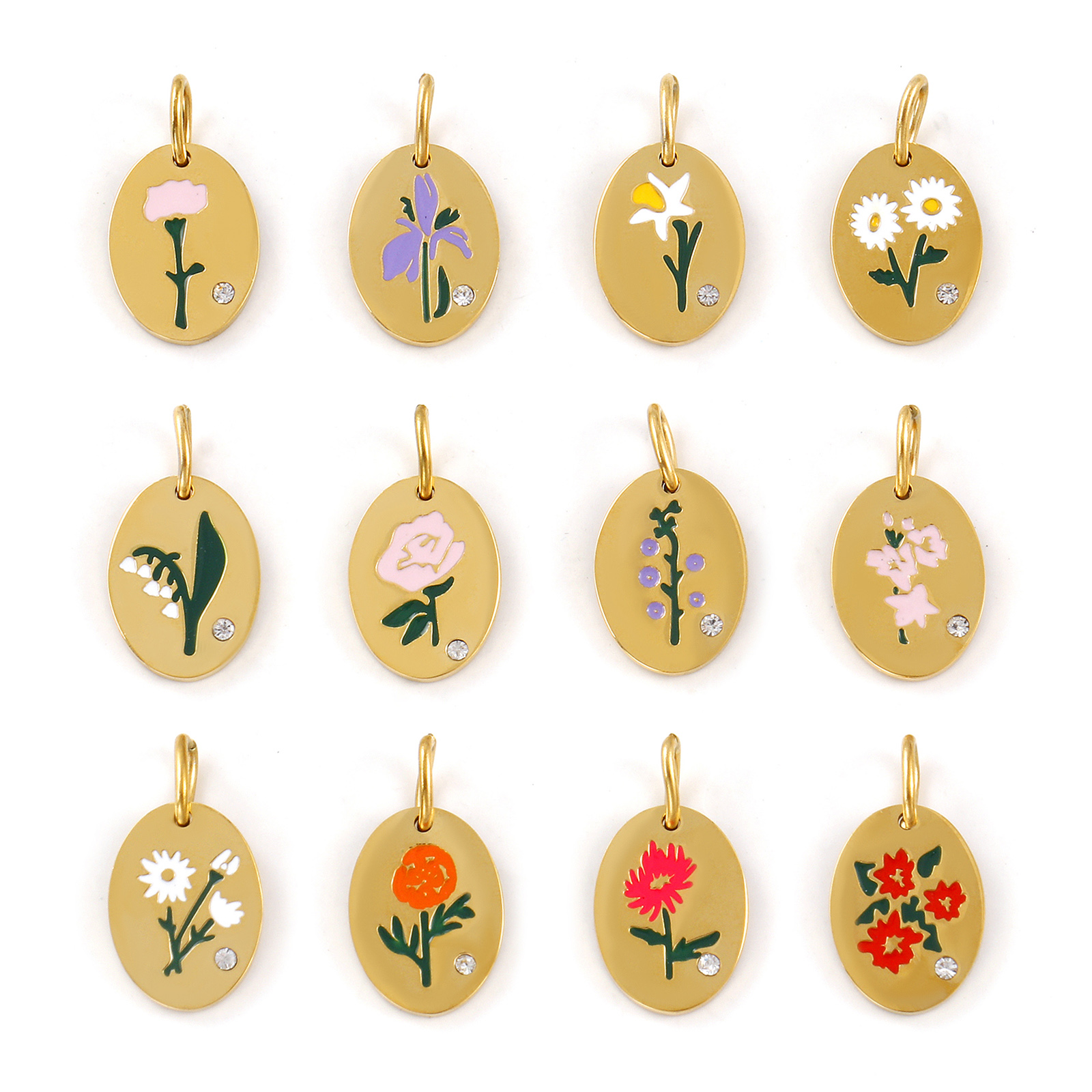 1 Piece 304 Stainless Steel Bi - مراجعة Birth Flower Necklace وسعره
